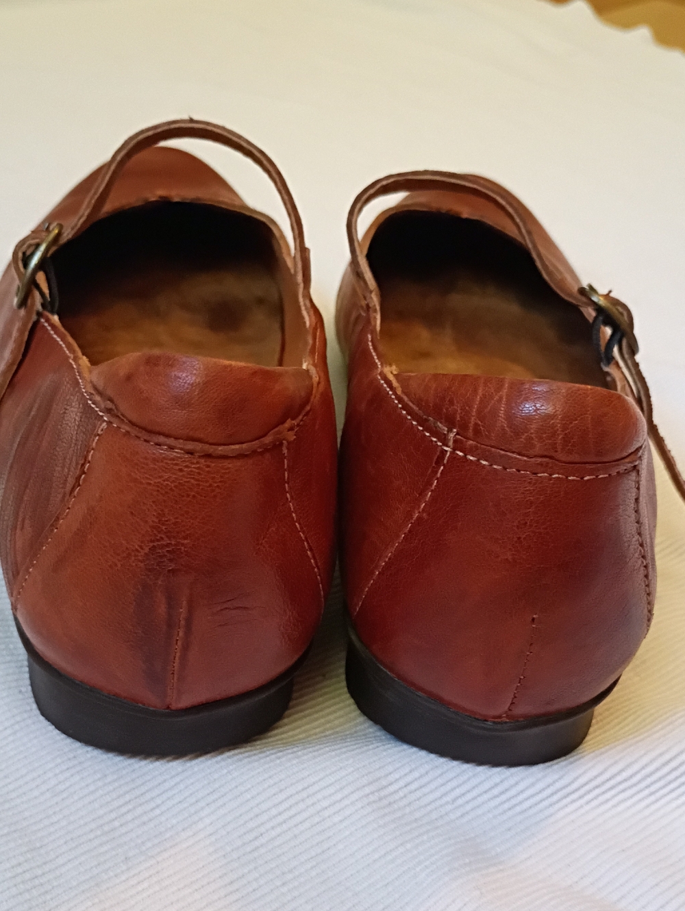 Taos Mary Jane brown Leather Flats - Picture 6 of 10